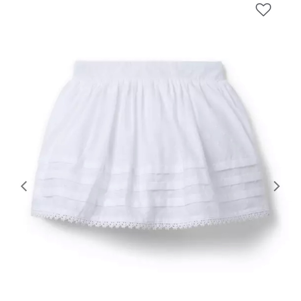 JANIE and JACK NWT White Eyelet Ruffle Mini Skirt $48 SIZE TWEEN 12 Frilly Fun
